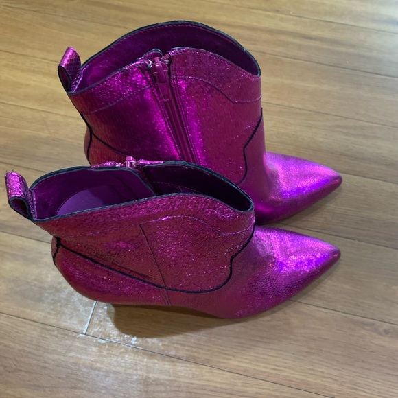 Gianni Bini Ezlee Snake embossed western dress booties size  8  m - Picture 6 of 7